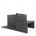 Стенд Qtap для керамики, универсальный с тумбой под умывальники 1200х2500х1500 мм, графит (комплект)