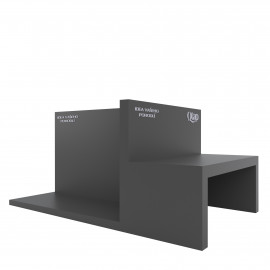 Стенд Qtap для керамики, универсальный с тумбой под умывальники 1200х2500х1500 мм, графит (комплект)