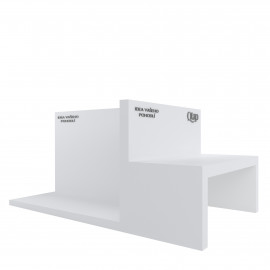 Стенд Qtap для керамики, универсальный с тумбой под умывальники 1200х2500х1500 мм, белый (комплект)