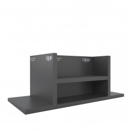 Стенд Qtap для керамики, со столешницей под умывальники 1200х3000х1300 мм, графит (комплект)
