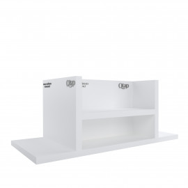 Стенд Qtap для керамики, со столешницей для умывальников 1200х3000х1300 мм, белый (комплект)