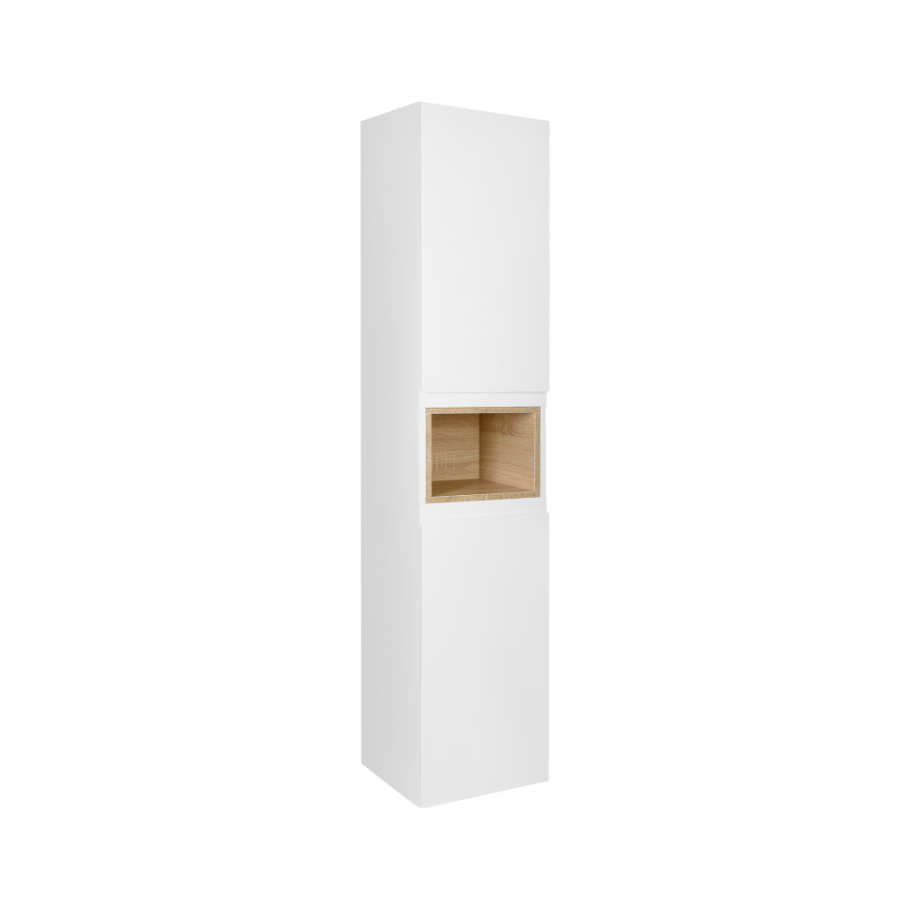 Пенал подвесной Qtap Robin 350х1650х316 White/Whitish oak QT1376PP1651RWWO