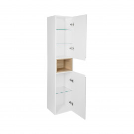 Пенал подвесной Qtap Robin 350х1650х316 White/Whitish oak QT1376PP1651RWWO