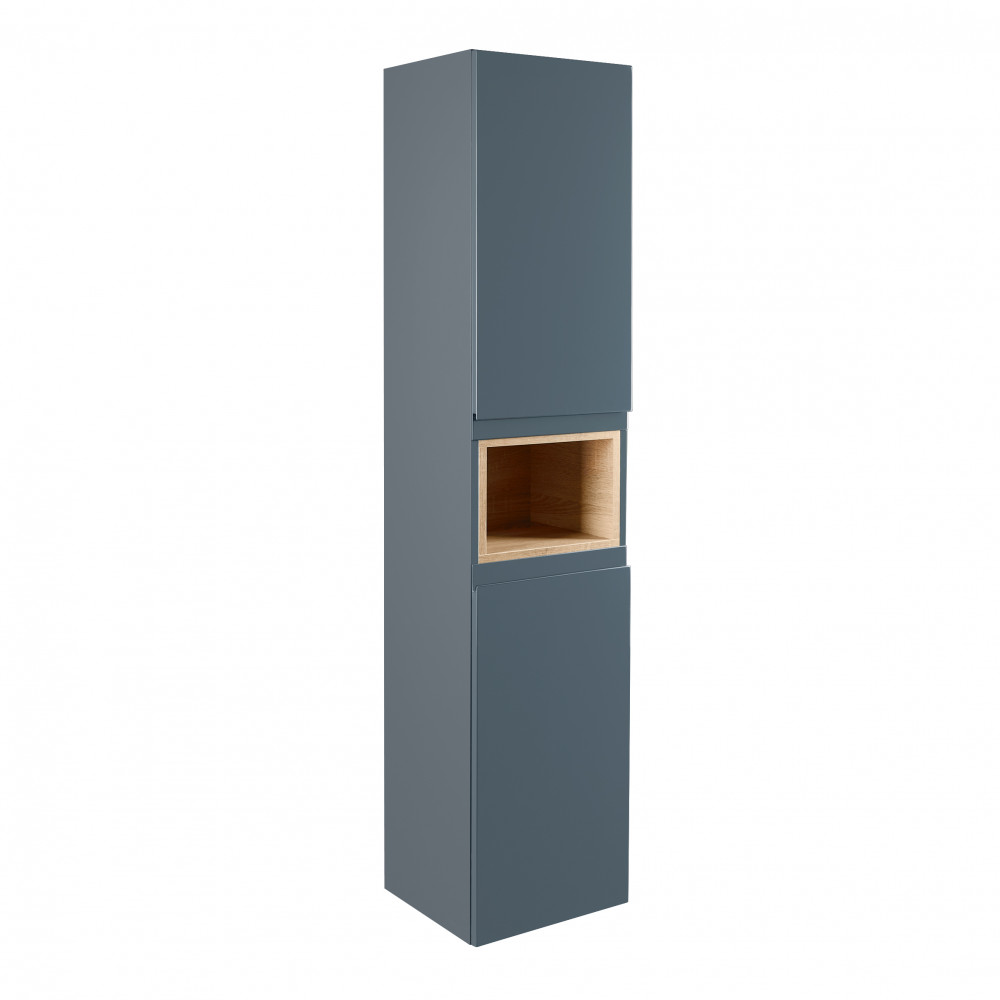 Пенал подвесной Qtap Robin N 350х1650х316 Graphite/Whitish oak QT1376PP16520RGWO