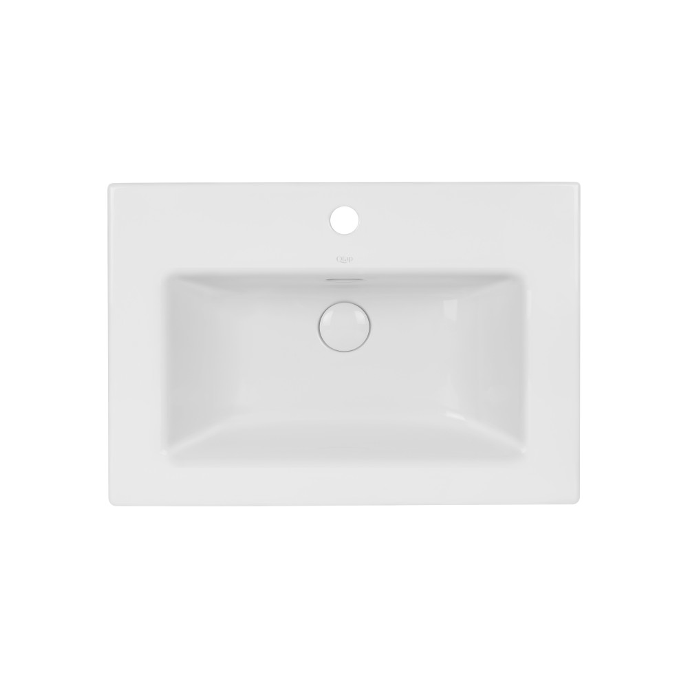 Раковина Qtap Stork 610х420х170 White с донным клапаном QT1511L738W