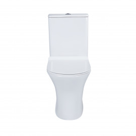 Унитаз-компакт Qtap Presto безободковый с сиденьем Soft-close QT24221217AW