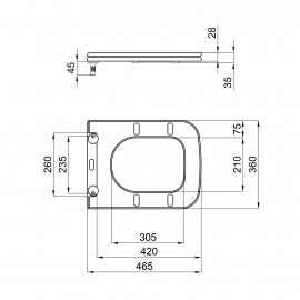 Сиденье для унитаза Qtap (Tern) с микролифтом Slim QT99HXU10W