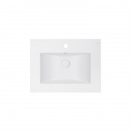 Раковина Qtap Albatross E 600х460х180 White с донным клапаном QT01119060EW