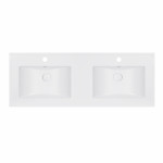 Раковина двойная Qtap Albatross ED 1200х460х180 White с донным клапаном QT01119120EDW