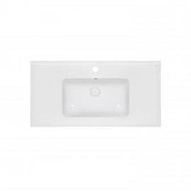 Раковина Qtap Albatross E49 1000х490х200 White с донным клапаном QT01119100E49W