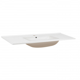 Раковина Qtap Albatross E49 1200х490х200 White с донным клапаном QT01119120E49W