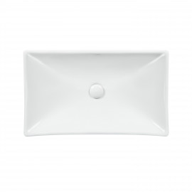 Раковина-чаша Qtap Crow 655х380х140 White с донным клапаном QT05117065HW