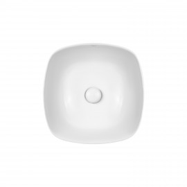 Раковина-чаша Qtap Kolibri 400х400х140 White с донным клапаном QT10117040TW