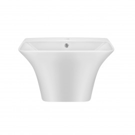 Раковина подвесная моноблок Qtap Crow 600х430х385 White с донным клапаном QT0511G835W