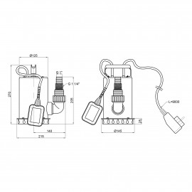 Насос дренажный Womar SGP900-1 0,9 кВт