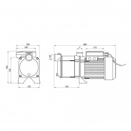 Насос центробежный многоступенчатый Womar MH 120 2M 0,7 кВт