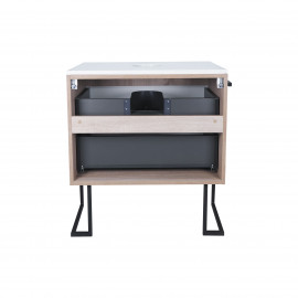 Тумба напольная Qtap Taurus 600х616х437 White/Whitish oak со столешницей QT2480TNT603WWO