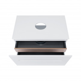 Тумба подвесная Qtap Virgo 800х476х469 White/Whitish oak со столешницей QT1879TPА801WWO