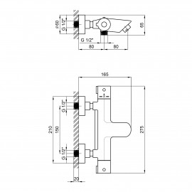 Смеситель термостатический для ванны Qtap Inspai-Therm CRMT300800