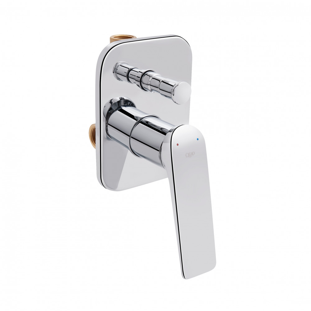 Смеситель скрытого монтажа для душа Qtap Vlasta 6028102NC на два потребителя