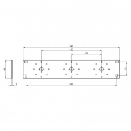 Настенная планка Icma с 6 винтами №411