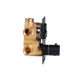 Смеситель термостатический скрытого монтажа для душа Qtap Votice 6443T105NKB на три потребителя