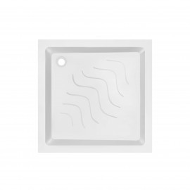 Набор Lidz душевая кабина Wiezak SC80x80.SAT.LOW.L, стекло Linie 4 мм + поддон Mazur