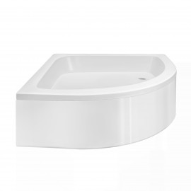 Набор Lidz душевая кабина Wieza SC80x80.SAT.MID.L, стекло Linie 4 мм + поддон с панелью Kupala