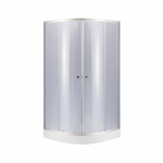 Набор Lidz душевая кабина Latwa SC80x80.SAT.LOW.GR, стекло тонированное 4 мм + поддон Kupala