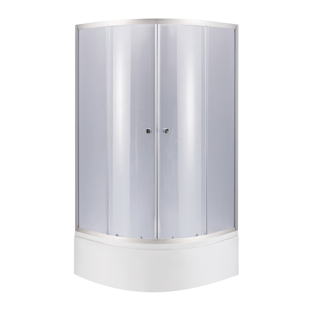 Набор Lidz душевая кабина Latwa SC90x90.SAT.HIGH.GR, стекло тонированное 4 мм + поддон с панелью Kupala