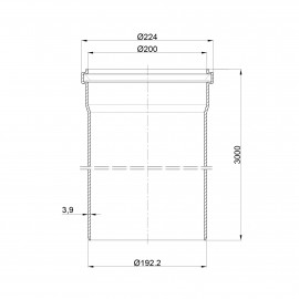 Труба ПВХ канализационная 200х3,9 3 м