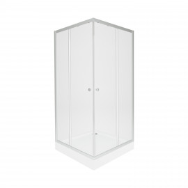 Набор Qtap душевая кабина Presto New CRM1088SC5 Clear 2020х800х800 мм + поддон Tern 308812C 80x80x12 см с сифоном