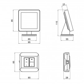 Недельный программируемый термостат Thermo Alliance ТА-2501WiFiRF радиоуправляемый сенсорный c WiFi