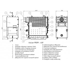 Котел твердотопливный стальной Thermo Alliance Vulcan PROM 400