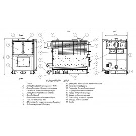 Котел твердотопливный стальной Thermo Alliance Vulcan PROM 1000