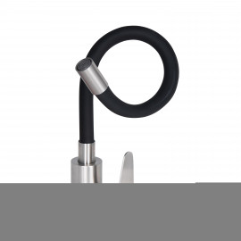 Смеситель для кухни Lidz Vida 04R-BFS, U-образный гибкий Black (k35)