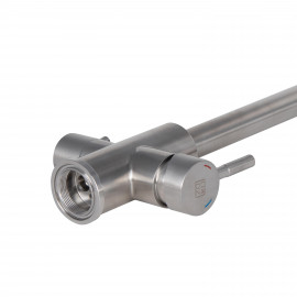 Смеситель для кухни Lidz Aria 24U-SFS, U-образный c подключением фильтра (k35)