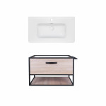 Комплект Qtap тумба подвесная Taurus 800х580х437 мм Whitish oak + раковина врезная Albatross 9H QT71TA44028