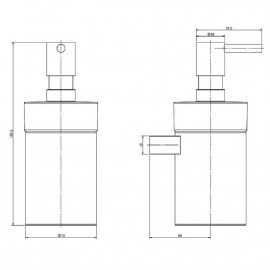 2128021B STYLE Дозатор жидкого мыла настенный, хром