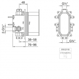010 2110 Внутренняя часть смесителя