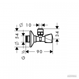 13902000 E-Design Вентиль угловой