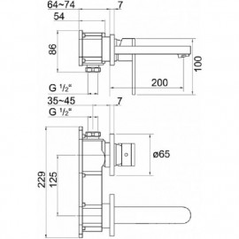 111 1800 Смеситель д/раковины со стены