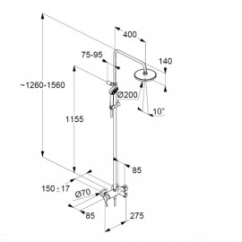 680830500 Logo Dual 200 Душевая система д/ванны