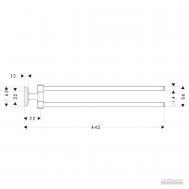 41612000 Logis Classic Держатель полотенец, двойной