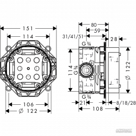 01800180 Ibox Внутренняя часть смесителя