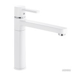 389739175 Zenta white Смеситель д/кухни
