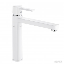 389739175 Zenta white Смеситель д/кухни