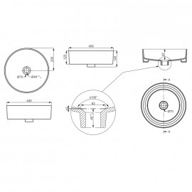 1512137W ALLROUND раковина тонкостенная, белый матовый