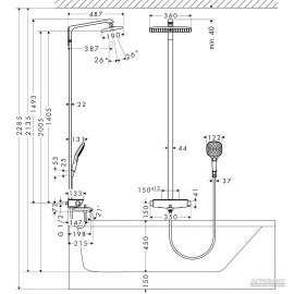 27113400 Raindance Select Showerpipe 360 ​​Душевая система д/ванны