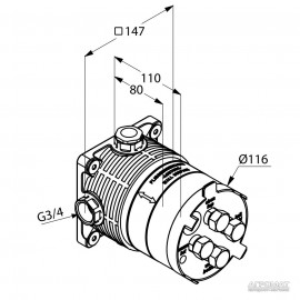 88011 Flexx Boxx Внутренняя часть смесителя